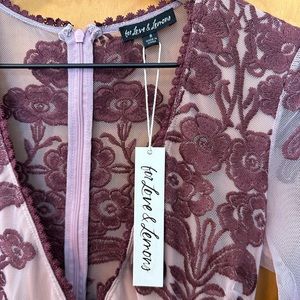 Free People - For Love & Lemons - Temecula Maxi Dress in Berry - Size Small